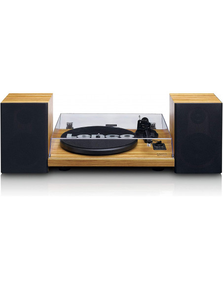 Giradischi Lenco (Ls-500 Wood) Con 2 Diffusori Separati Bluetooth 2X30 Watt)