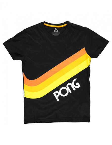 Atari: Pong Wave Stripe Black (T-Shirt Unisex Tg. L)