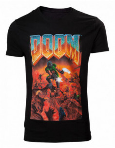 Doom: Classic Boxart Crewneck Black (T-Shirt Unisex Tg. M)