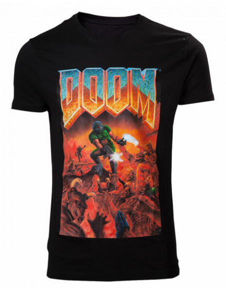 Doom: Classic Boxart Crewneck Black (T-Shirt Unisex Tg. M)