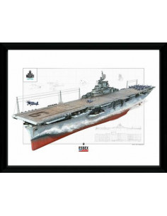 World Of Warships: Essex (Stampa In Cornice 30x40 Cm)
