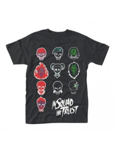 Dc Comics: Suicide Squad: In Squad Faces (T-Shirt Unisex Tg. XL)
