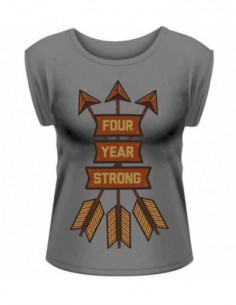 Four Year Strong: Arrows Rolled Sleeve (T-Shirt Donna Tg. L)