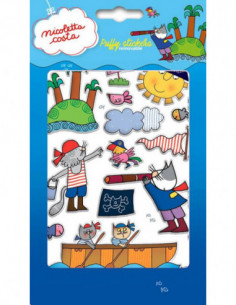 Imagicom Puffnic03 - Nicoletta Costa Puffy Stickers Pirates Island