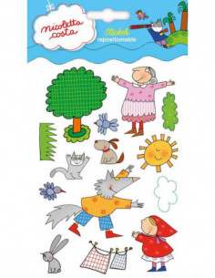 Imagicom Wallnic100 - Nicoletta Costa Pvc Sticker Little Red Riding Hood