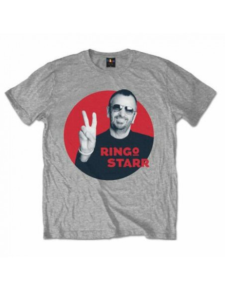 Ringo Starr: Peace Red Circle (T-Shirt Unisex Tg. S)