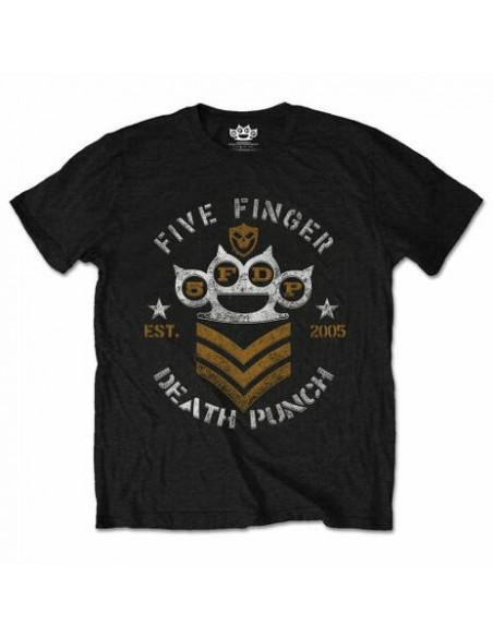 Five Finger Death Punch: Chevron Black (T-Shirt Unisex Tg. S)