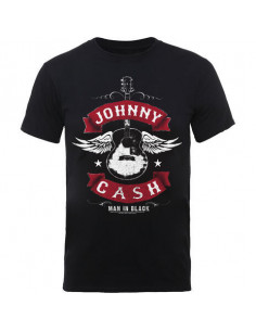 Johnny Cash: Winged Guitar (T-Shirt Unisex Tg. S)