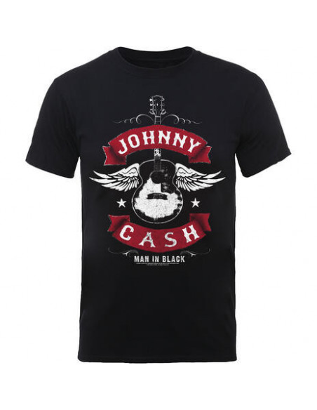Johnny Cash: Winged Guitar (T-Shirt Unisex Tg. S)