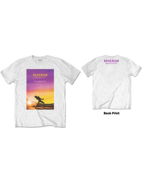 Queen: Bohemian Rhapsody (Back Print) White (T-Shirt Unisex Tg. 2XL)