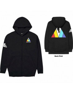 Imagine Dragons: Zipped Triangle (Back Print) (Felpa Con Cappuccio Unisex Tg. 3XL)