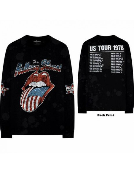 Rolling Stones (The): Us Tour '78 (Back & Arm Print) (Maglia Manica Lunga Unisex Tg. M)