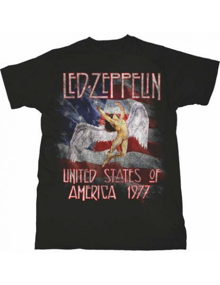 Led Zeppelin: Stars N' Stripes Usa '77. (T-Shirt Unisex Tg. L)