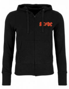 Ac/Dc: Logo Zipped (Back Print) (Felpa Con Cappuccio Donna Tg. M)