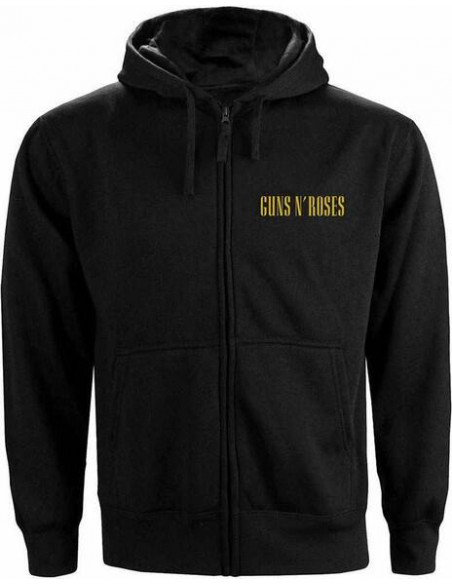 Guns N' Roses: Classic Logo Zipped (Back Print) (Felpa Con Cappuccio Donna Tg. M)