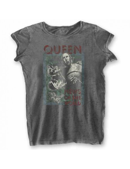 Queen: News Of The World (Burn Out) (T-Shirt Donna Tg. 2XL)
