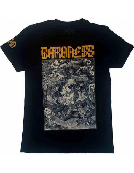 Baroness: Gold & Grey Dateback (Ex-Tour/Back Print) (T-Shirt Unisex Tg. S)