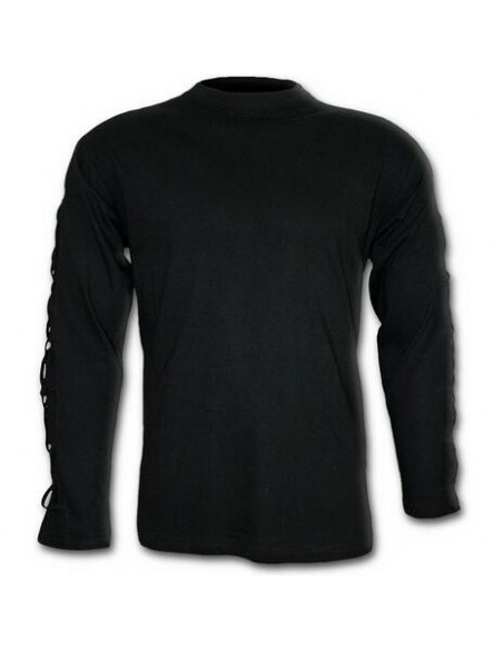 Spiral: Gothic Rock: Cross Strap Longsleeve T-shirt Black (T-Shirt Manica Lunga Unisex Tg. M)