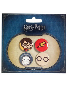 Harry Potter: Button Badges Set 1 Harry/Hedwig (Set 4 Spille)