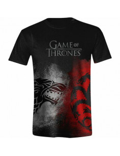 Game Of Thrones: Sigil Face Off Black (T-Shirt Unisex Tg. S)