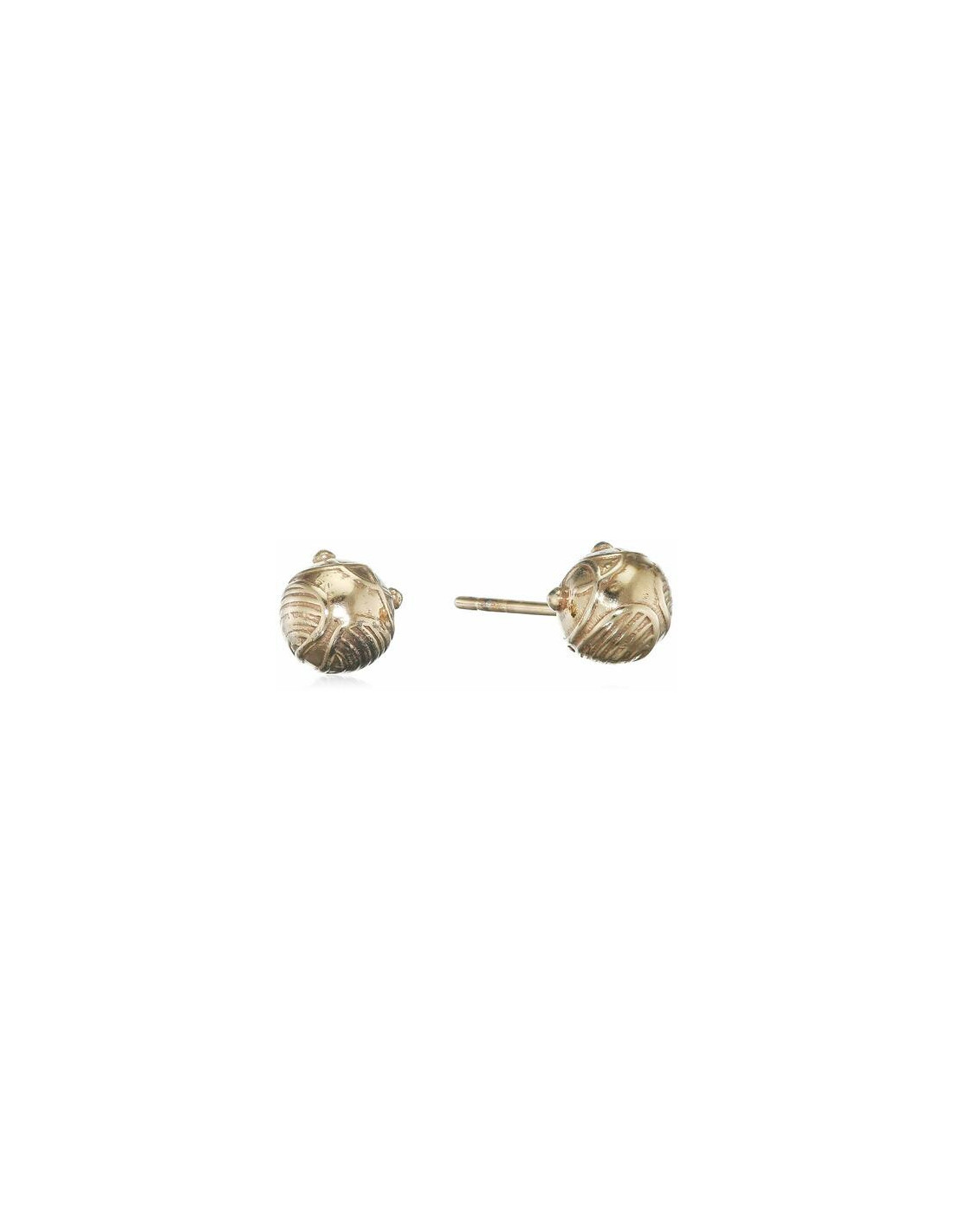 Harry Potter: Sterling Silver Golden Snitch Stud Earrings With Gold Plating  (Orecchini)