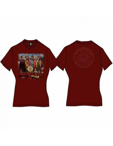 Beatles (The): Sgt Pepper (Back Print) (T-Shirt Donna Tg. 2XL)