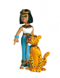 Asterix: Plastoy - Mini Figure Cleopatra Con La Pantera Altezza 6,9 Cm