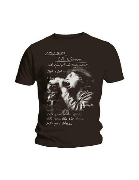 Doors (The): L.A. Woman Lyrics Black (T-Shirt Unisex Tg. XL)