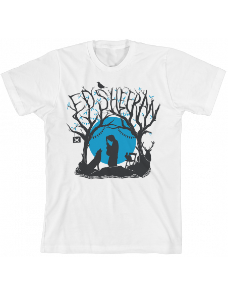 T-Shirt M White Woodland Gig Slim Fit