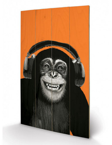 Chimpanzee Headphones (Stampa Su...