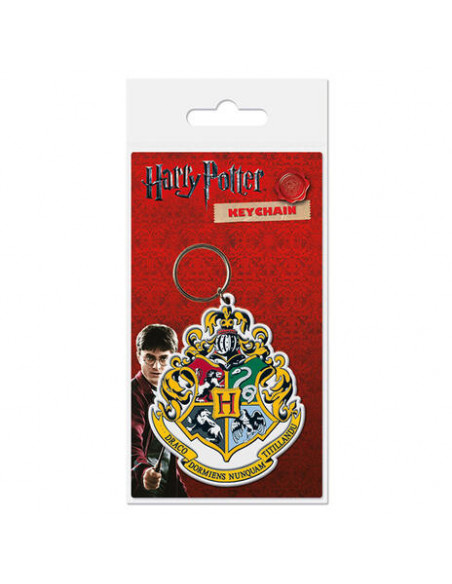 Harry Potter: Hogwarts Crest Rubber Keychain (Portachiavi)