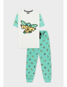 Star Wars: The Mandalorian - The Child Women'S Short Sleeved Pyjama Set Green (Pigiama Donna Tg. M/L)