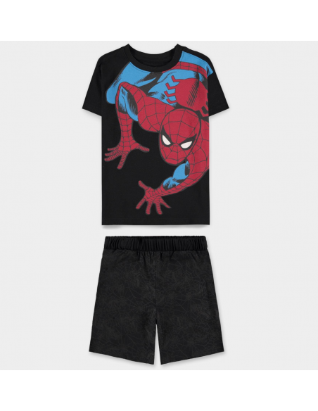 Marvel: Spider-Man - Shortama Black (Pigiama Bambino Tg. 146/152)