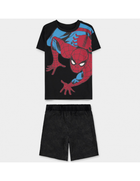 Marvel: Spider-Man - Shortama Black (Pigiama Bambino Tg. 158/164)