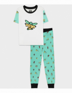 Star Wars: The Mandalorian - The Child - Girls Short Sleeved Pyjama Long Pants Set Green (Pigiama Bambina Tg. 146/152)