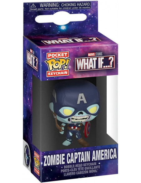 Marvel: Funko Pop! Keychain - What If.. ? - Zombie Captain America (Portachiavi)