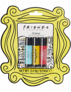 Friends: Paladone - Lip Balms Trio - Strawberry, Cherry & Vanilla Flavour