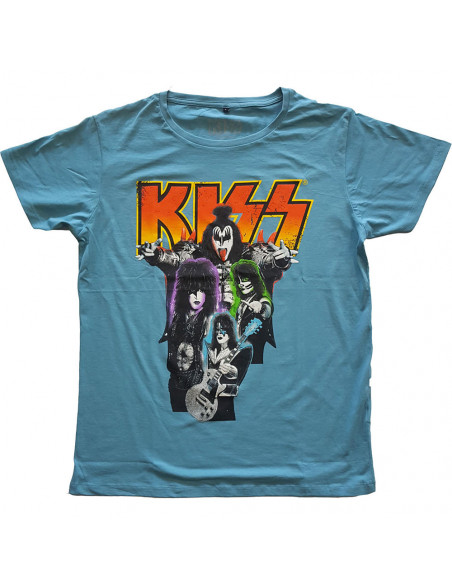 Kiss: Neon Band (T-Shirt Unisex Tg. 2XL)