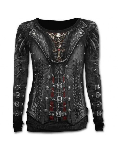 Spiral: Gothess Wrap All Over Baggy Top  Black (Top Donna Tg. 2XL)