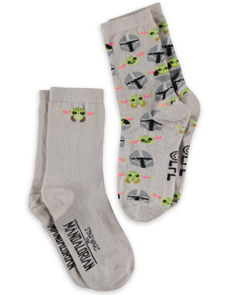 Star Wars: The Mandalorian - Crew Kids Socks Black (Calzini Tg. 35/38) (2Pack)
