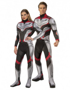 Marvel: Costume Team Suit Endgame Deluxe Adulto (Tuta Con Petto Muscoloso E Copriscarpe Tg. Std)