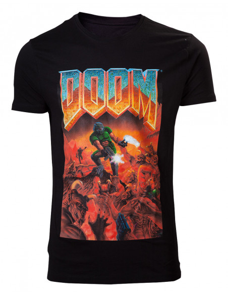 Doom: Classic Boxart Crewneck Black (T-Shirt Unisex Tg. XL)