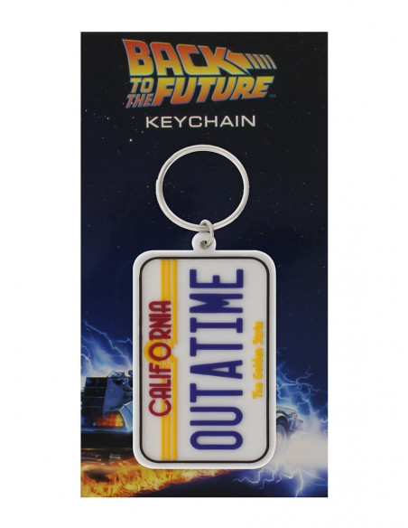 Back To The Future: License Plate -Rubber Keychain- (Portachiavi Gomma)
