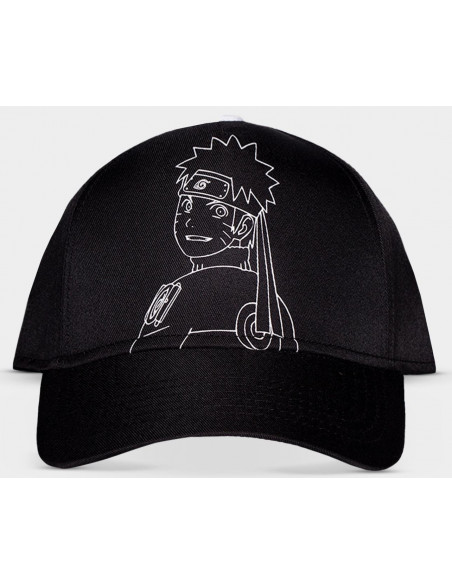 Naruto: Men'S Adjustable Cap Black (Cappellino) V.1