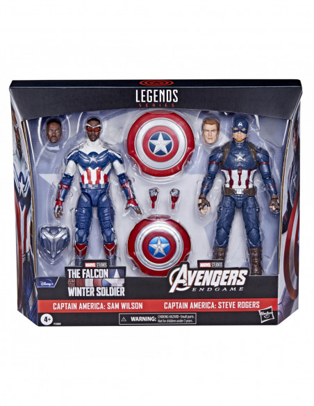 Marvel: Hasbro - Legends - Capitan America Sam Wilson Y Steve Rogers
