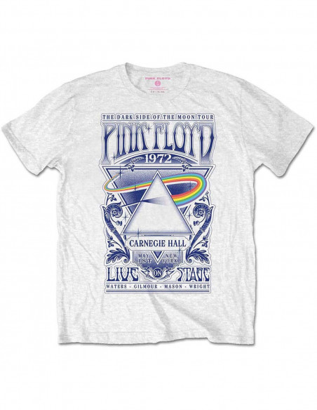 Pink Floyd: Carnegie Hall Poster White (T-Shirt Bambino 5-6 Anni)