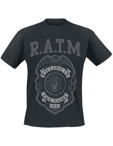 Rage Against The Machine : Grey Police Badge (T-Shirt Unisex Tg. L)