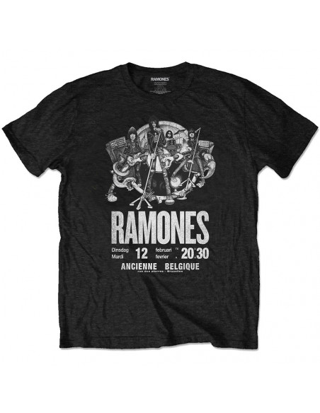 Ramones: Eco-Tee Belgique (T-Shirt Unisex Tg. L)