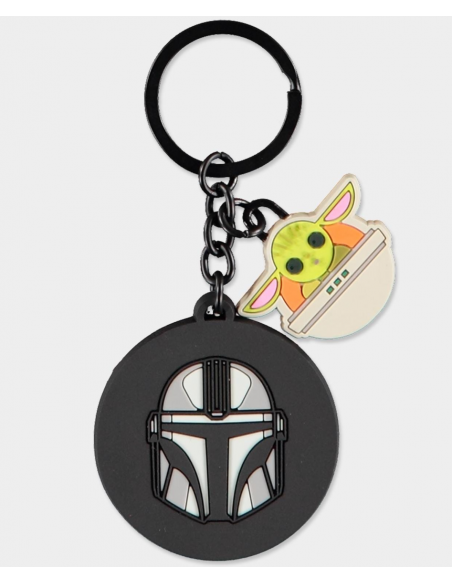 Star Wars: The Mandalorian - Rubber Keychain Metal Keychains M Black