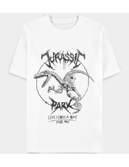Jurassic Park: Men'S Short Sleeved White (T-Shirt Unisex Tg. S)